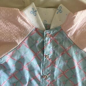 Grandmillenial bow/rose/trellis baby sleep sack